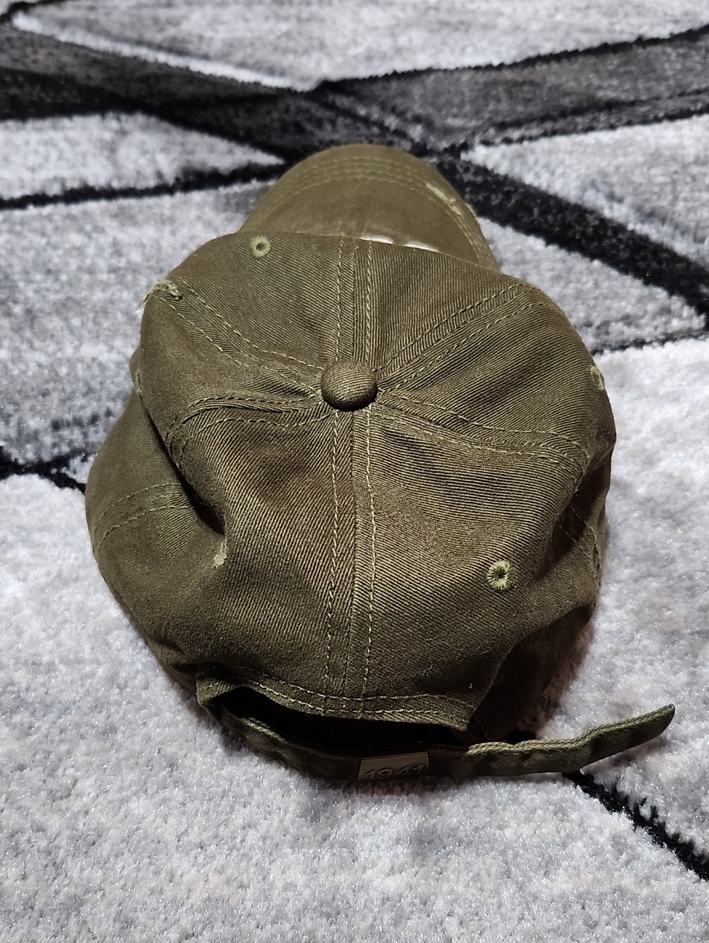 JEEP EMBROIDERED 3-D LOGO ARMY GREEN DISTRESSED BASEBALL CAP HAT - Picture 5 of 12